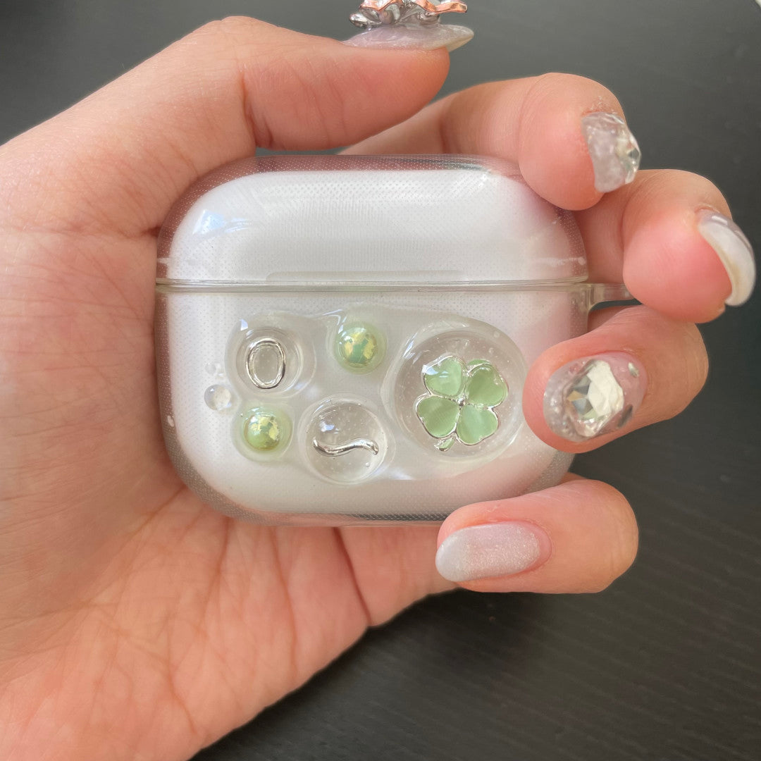 Handcrafted Clover dream resin Airpods Case