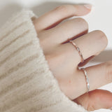 Lucky fortune fish layered Handcrafted 925 silver ring