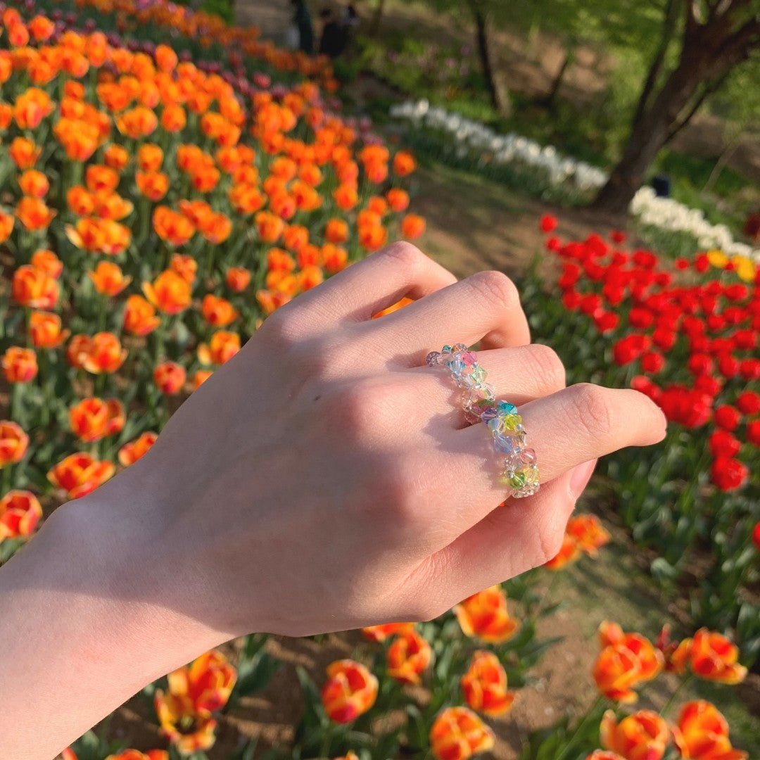 Handcrafted Swarovski Clover Ring: Luck & Style in One