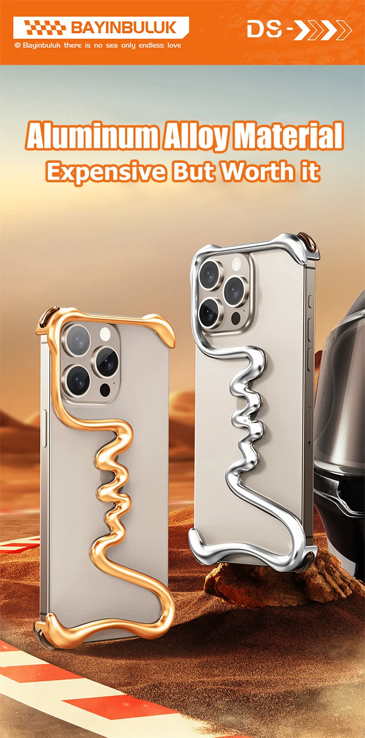 Frameless Metal Track Bumper iPhone Case