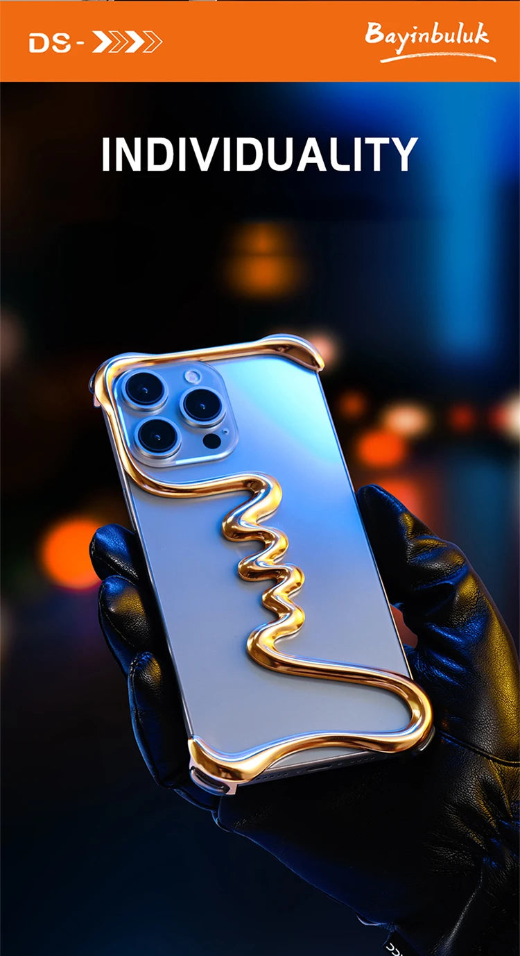 Frameless Metal Track Bumper iPhone Case