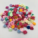100-Piece Mini Mix Color Silk Artificial Rose Flower Heads For Wedding Party Home Decor DIY Fake Flowers