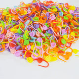 100-Piece Assorted Color Plastic Stitch Markers for Knitting and Sewing