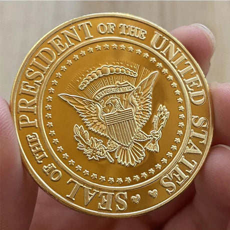 President Donald Trump Gold-Plated Commemorative Collectible Coin - 'In God We Trust'