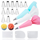 Kitchen Baking Tool Set: Pastry Bag and Stainless Steel Cake Nozzle Kit