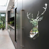 Deer Head 3D Mirror Wall Sticker Acrylic Decoration for Nordic Living Room