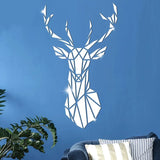 Deer Head 3D Mirror Wall Sticker Acrylic Decoration for Nordic Living Room