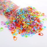 100-Piece Assorted Color Plastic Stitch Markers for Knitting and Sewing