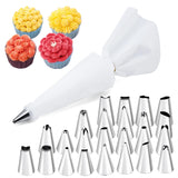 Kitchen Baking Tool Set: Pastry Bag and Stainless Steel Cake Nozzle Kit