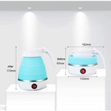 Foldable Travel Kettle with 304 Stainless Steel and Leakproof Silicone Design