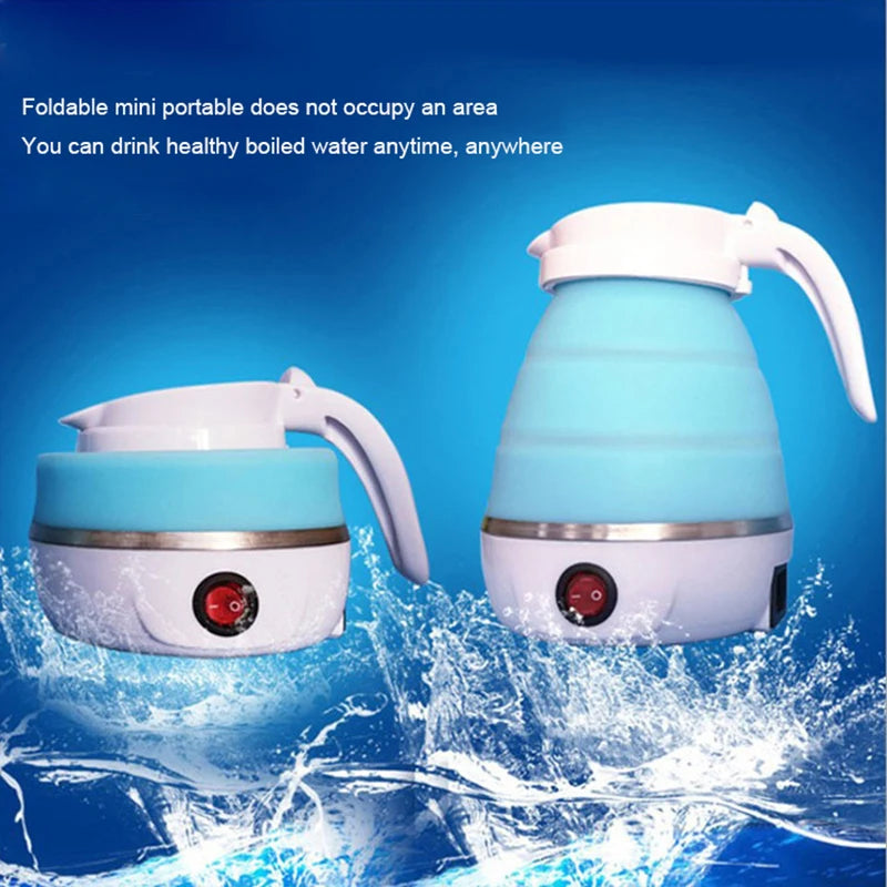 Foldable Travel Kettle with 304 Stainless Steel and Leakproof Silicone Design