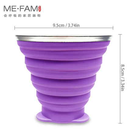 Compact Collapsible Silicone Travel Folding Cup