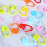 100-Piece Assorted Color Plastic Stitch Markers for Knitting and Sewing