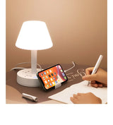 3-in-1 Multi-Functional Desk Accessory: Power Strip, Table Lamp, and Cellphone Holder