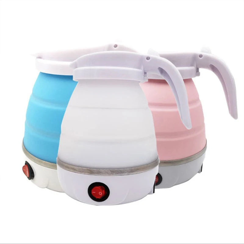 Foldable Travel Kettle with 304 Stainless Steel and Leakproof Silicone Design