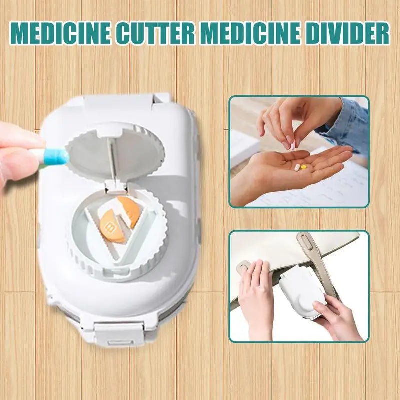 Advanced Medical Tablet Cutter: Robust Pill Divider with Organized Storage Solution