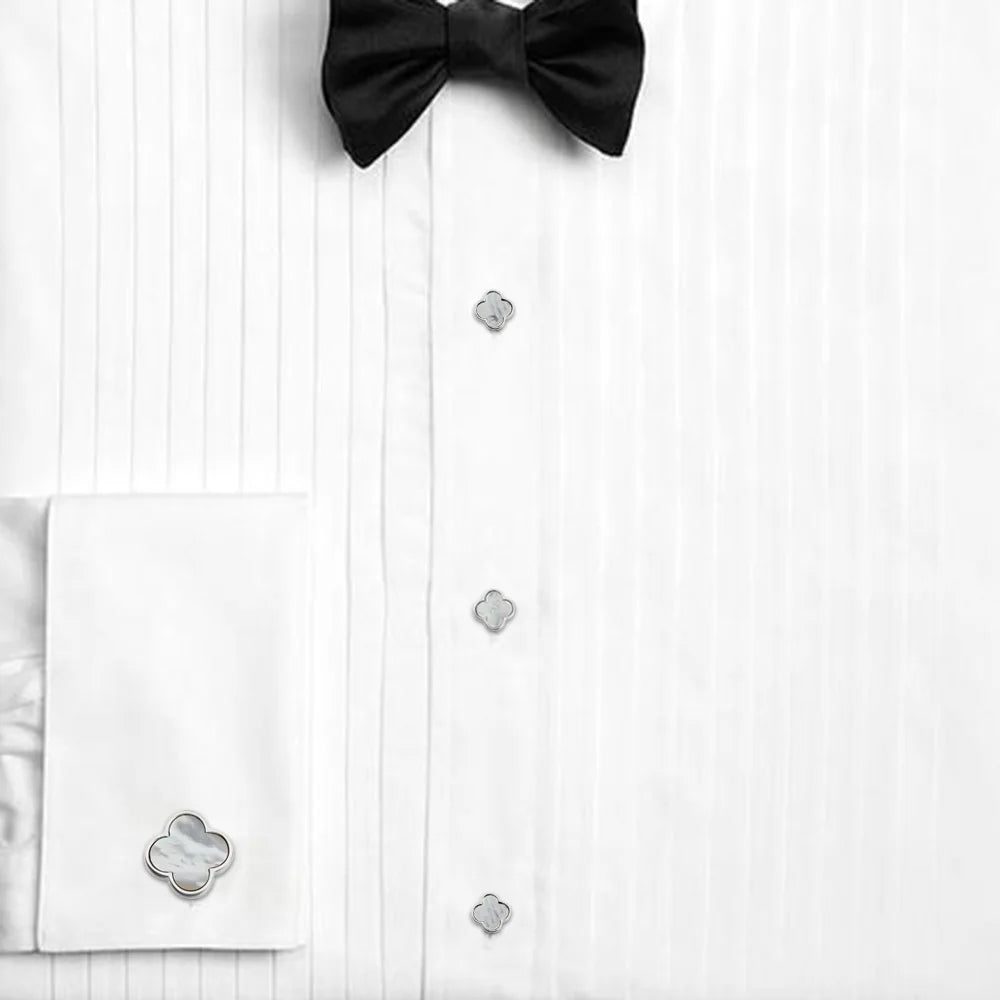 Clover Cufflinks Gift Set for Men's Vibrant Lifestyle