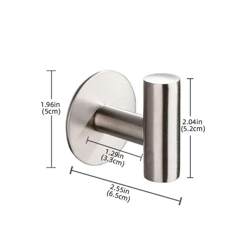Stylish Stainless Steel Adhesive Robe Hook for Bathroom and Kitchen Organization
