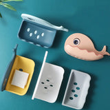 Fish Shaped Portable Soap Box: Punch-Free Bathroom Accessory