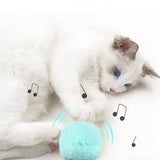 Engaging Catnip Infused Interactive Squeaky Plush Ball Toy