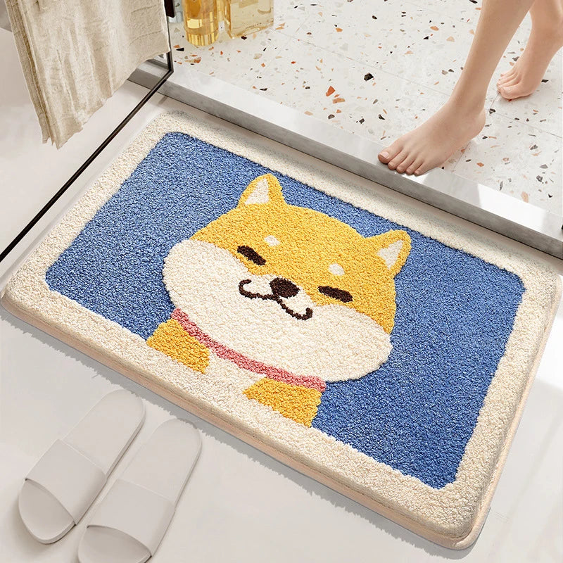 Charming Soft Cartoon-Style Bathroom Mat with Non-Slip Design