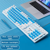 LED Backlit Wired 104 Keys Membrane Keyboard