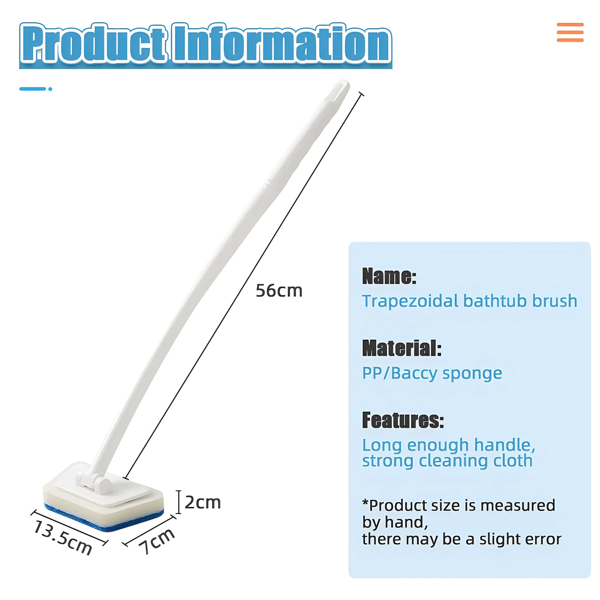 Versatile Long Handle Bathroom Brush for Efficient Stain Removal