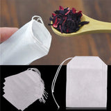 100-Piece Pack of Eco-Friendly Disposable Tea Bags for Loose Tea and Spices