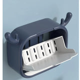 Durable Plastic Soap Dish with Easy-Clean Removable Design for Kitchen, Bathroom and Shower Use
