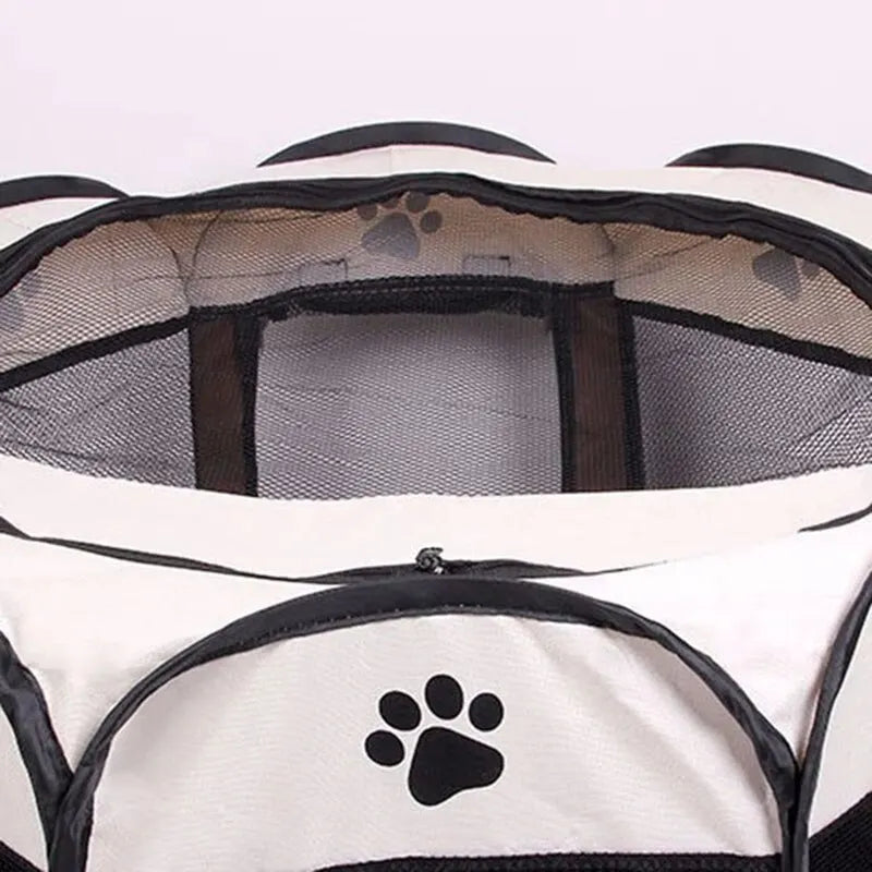 Easy-Setup Portable Large Pet Playpen: Octagonal Oxford Cloth Kennel Tent for Dogs and Cats