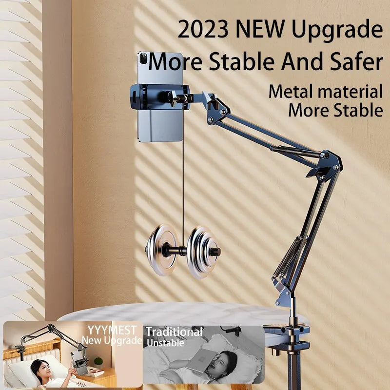 Adjustable Multi-Device Stand with Rotatable Long Arm