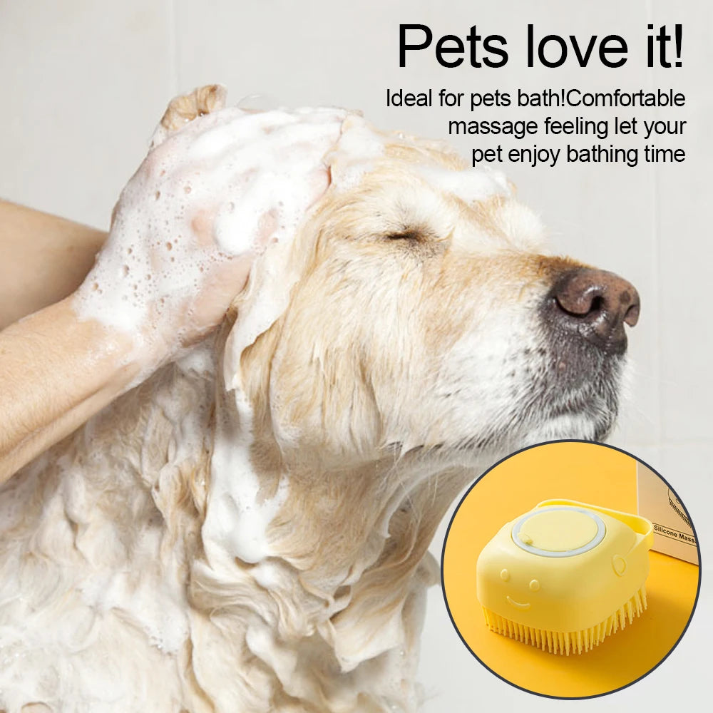 Pamper Your Pup with the Deluxe Silicone Dog Grooming Brush
