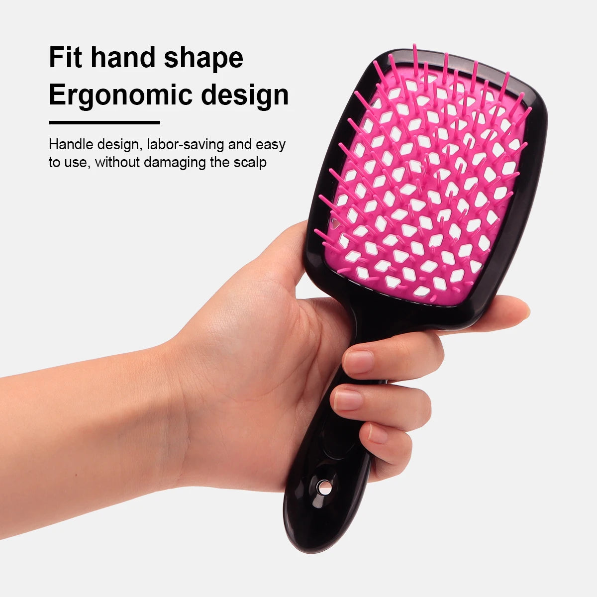 Versatile Salon-Quality Detangling Hair Brush with Anti-static Cushion & Barber Styling Features