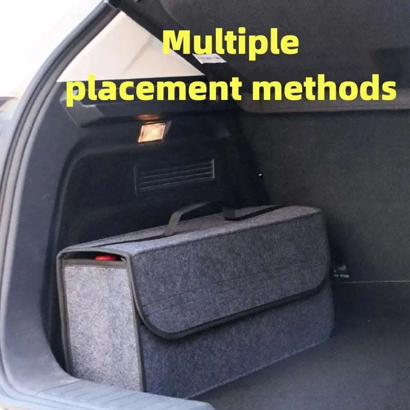 Car Trunk Storage Organizer for Boots and Tools With Anti-Slip Compartments