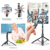 Versatile Bluetooth Selfie Stick and Tripod Stand for GoPro and Smartphones, Foldable and Portable for Steady Shooting