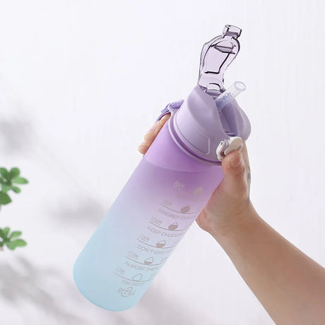 Leakproof 900ML Colourful Water Bottle with Straw for Hydration On-the-Go