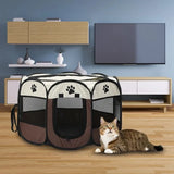 Easy-Setup Portable Large Pet Playpen: Octagonal Oxford Cloth Kennel Tent for Dogs and Cats