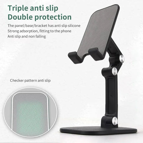 Adjustable Three-Section Foldable Mobile Phone Holder for iPhone iPad Tablet