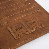 Men's Travel Passport and Business Card Holder Wallet