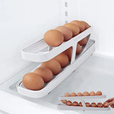 Elegant Refrigerator Egg Storage Rack with Innovative Roll-Down Dispenser
