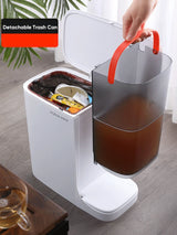 Dual Compartment Waste Management Solution for Kitchen Recycling and Food Waste Collection Bin