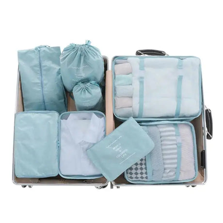 8-Piece Waterproof Travel Organizer Bag Set