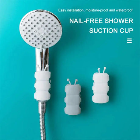 Adjustable Silicone Shower Head Holder with Detachable Suction Cup