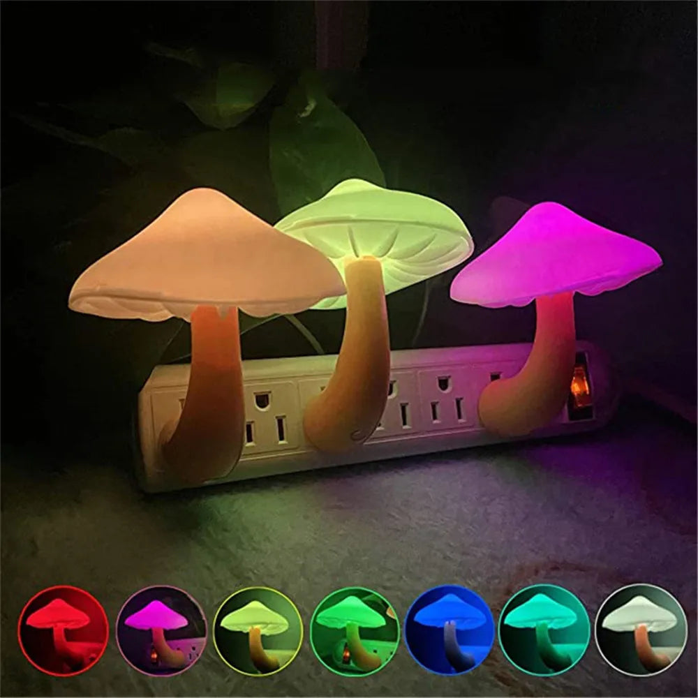 LED Night Light Mushroom Shape Sensor