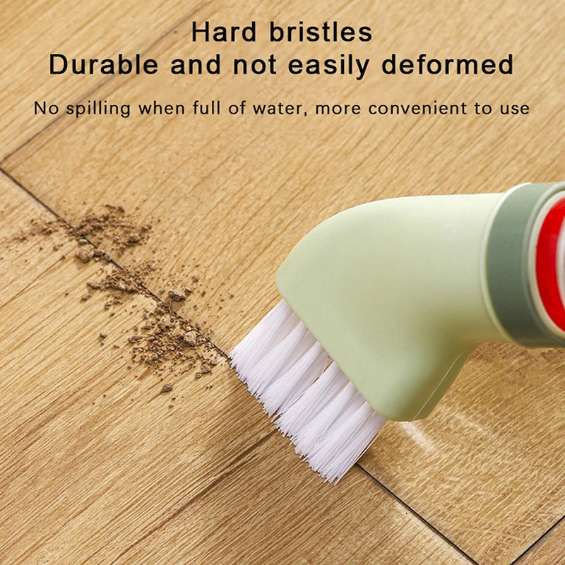 Versatile Household Cleaning Tool: Dry-Wet Brush with Mineral Water Bottle Connection