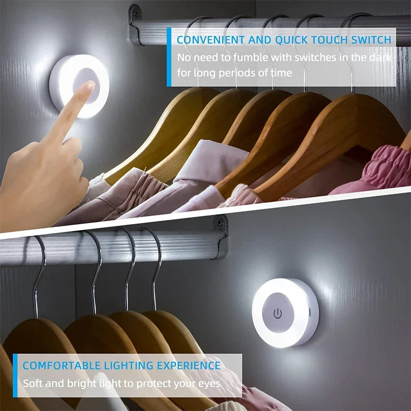 Touch Sensor Night Lights: Portable Dimmable LED Magnetic Base Wall Light