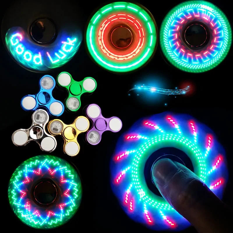 6 Colors LED Light Fidget Spinner for Stress Relief and Fun