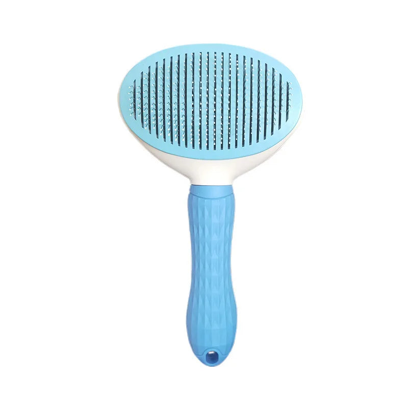 Pet Grooming Brush for Dogs and Cats - Stainless Steel Non-Slip Comb for Hair Removal