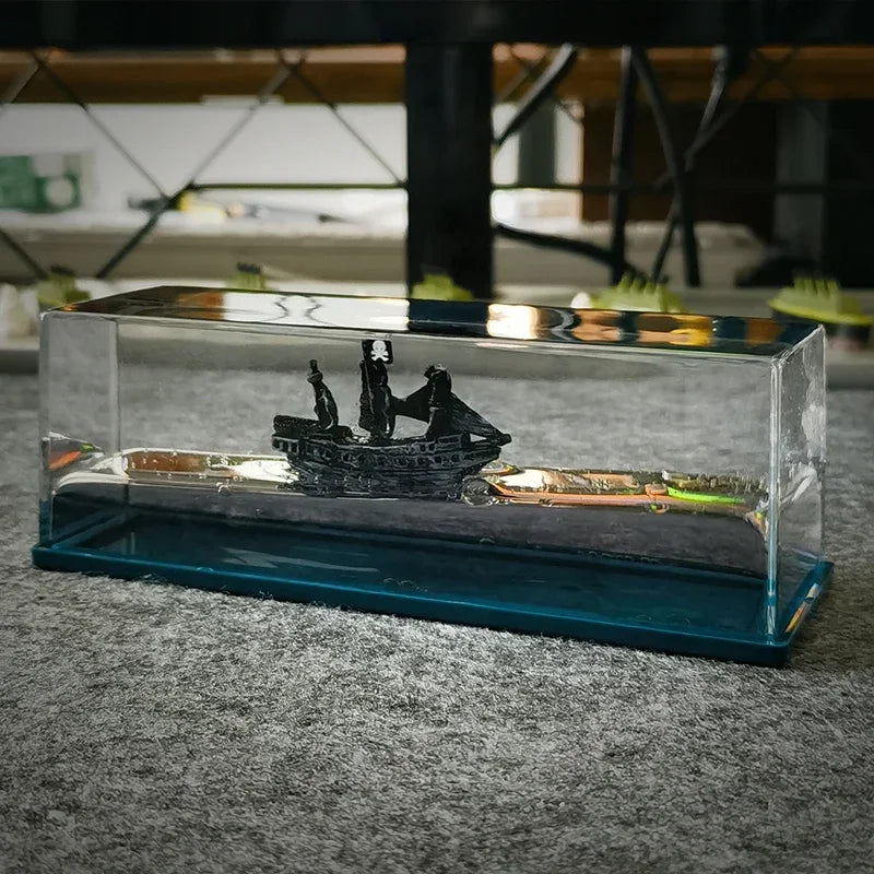 Unsinkable Titanic-Inspired Glass Hourglass Decor