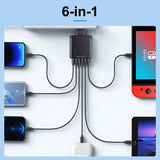 6-In-1 Quick Charge USB Charger with International Plug Options